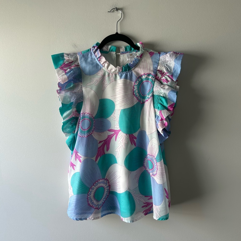 J. Marie bold floral print sleeveless top